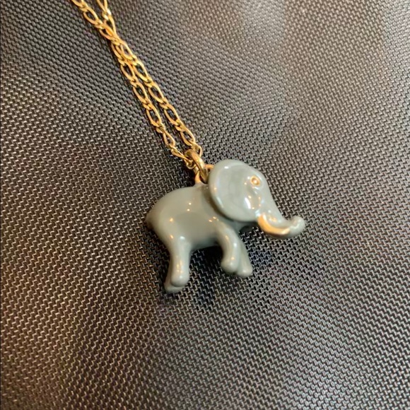 J. Crew Ceramic Elephant Pendant Long Necklace - Picture 4 of 6